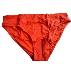 Jantzen Womens Coral High-Waist Bikini Bottom Tummy Control Size 18  Swimwear
